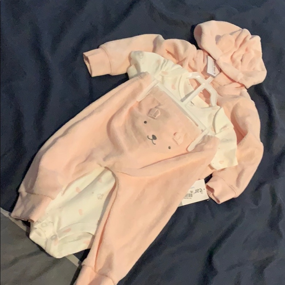 Baby Girl baby bear set 3-piece